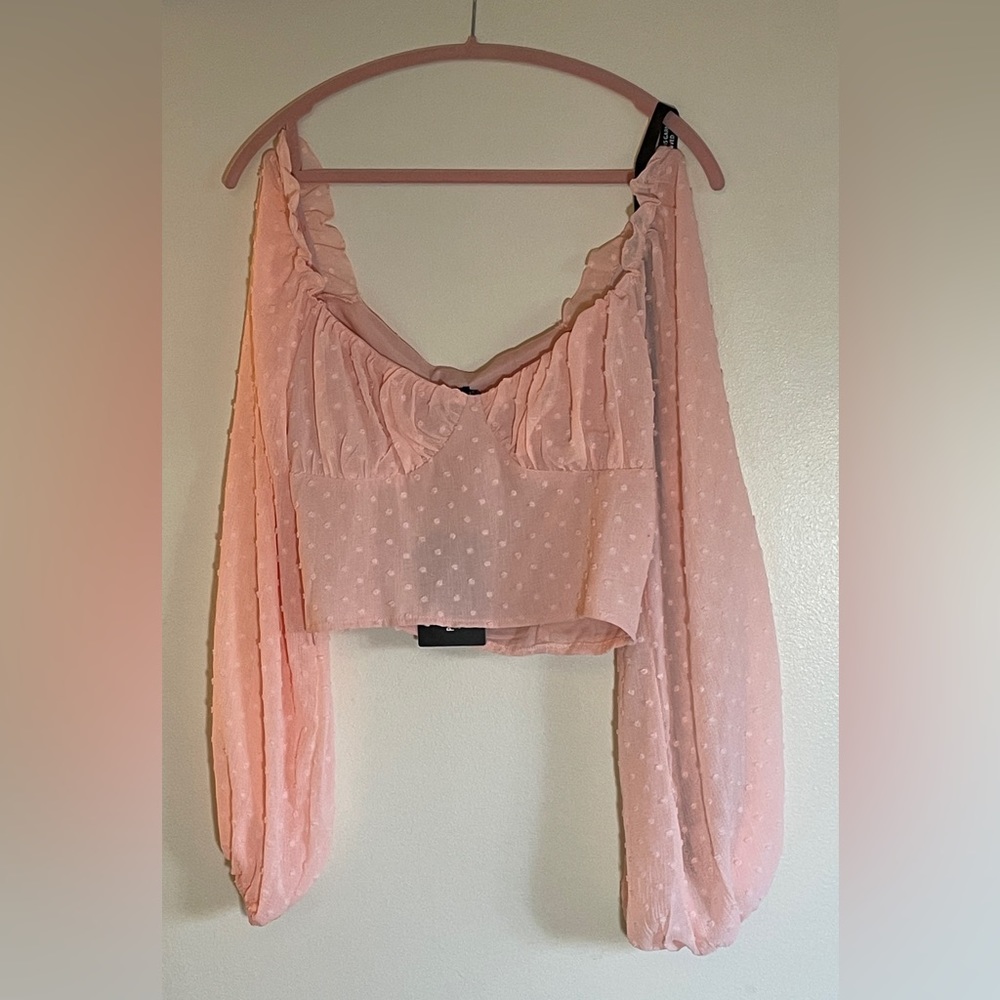 Long sleeve crop top from Pretty Little things size 8.